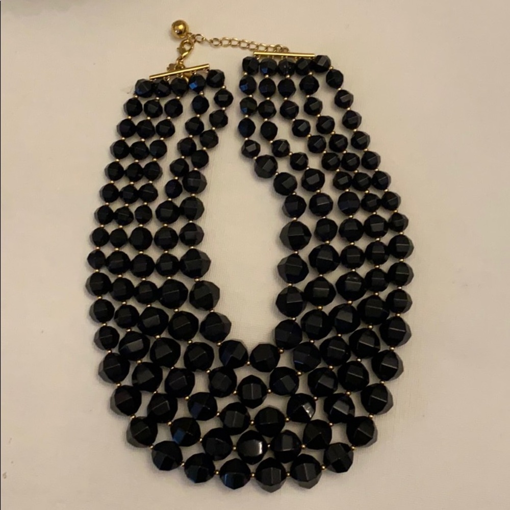 Kate Spade Black Bead Tiered Necklace